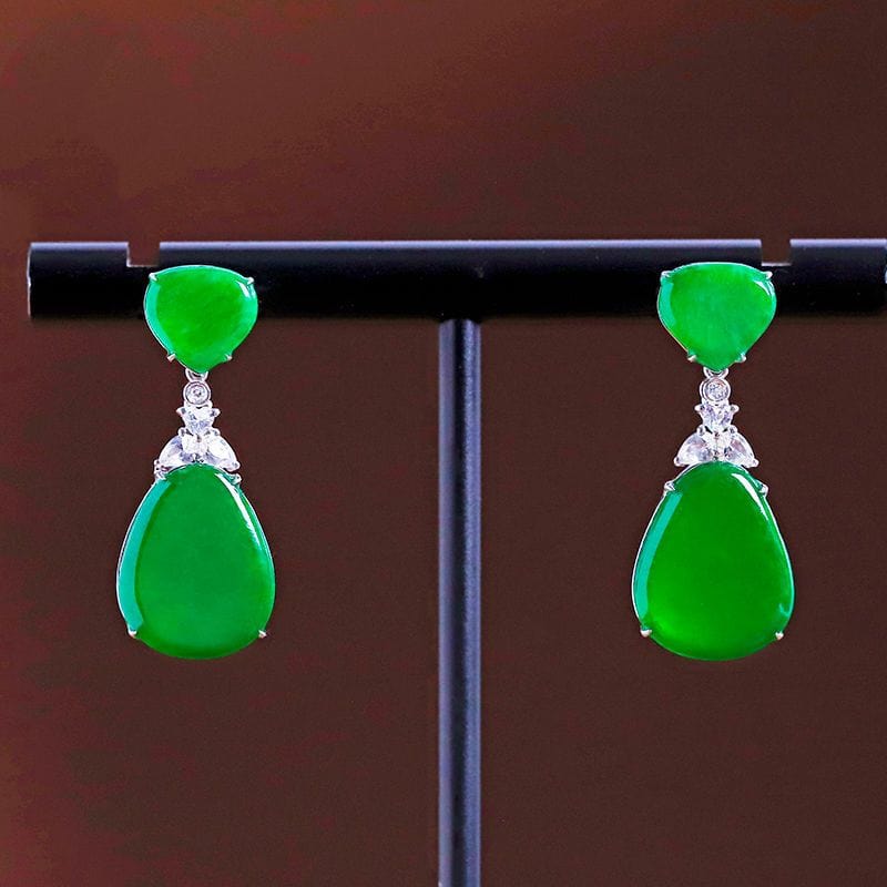 Bieauli Earrings green Natural Emerald Earrings, Emerald Earrings, Green Earrings, Gifts For Grandma, Gifts For Mom