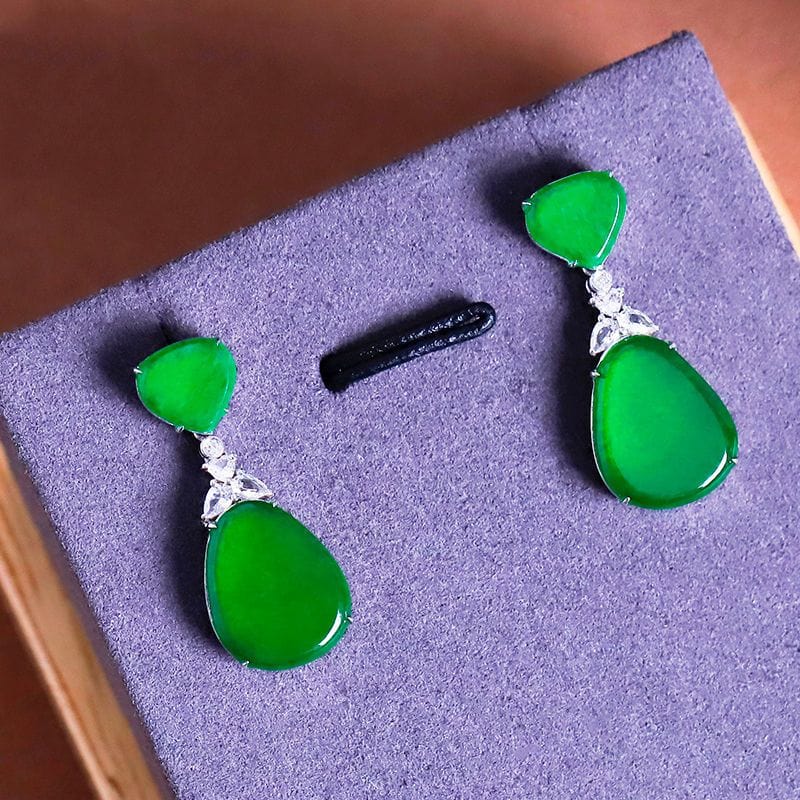Bieauli Earrings green Natural Emerald Earrings, Emerald Earrings, Green Earrings, Gifts For Grandma, Gifts For Mom