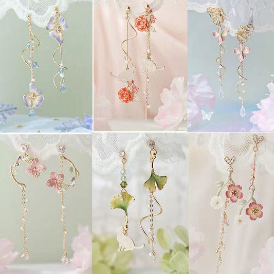 Bieauli Jewellery London Earrings Fantasy Flower Summer Earrings, Korean Earrings, Dangle Drop Earrings