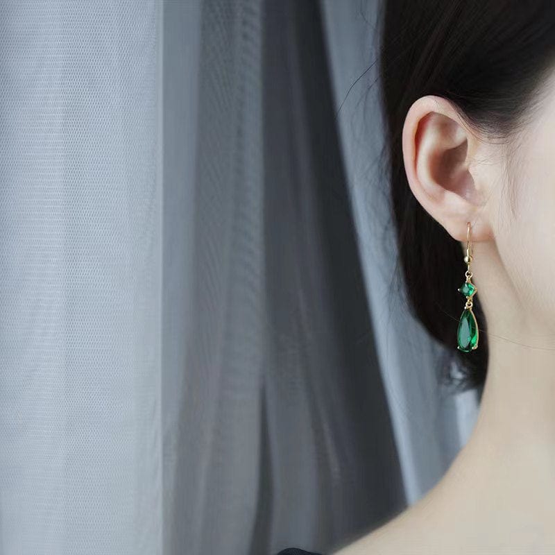 Bieauli Jewellery London Earrings green Retro Teardrop Earrings