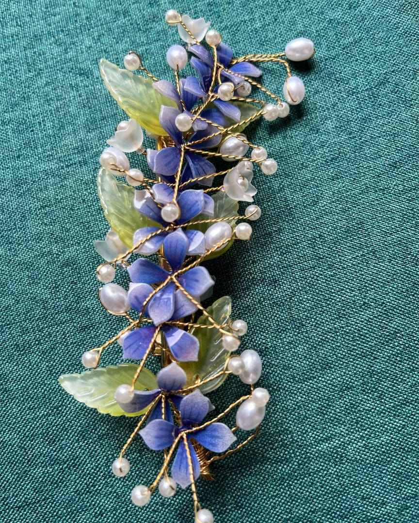 Bieauli Jewellery London hair accessories Handmade ceramic crystal comb, wedding tiara, bridesmaid gift, send best friend 的